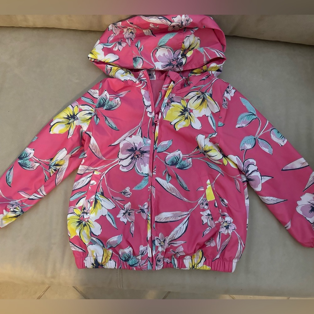 BabyGAP girl toddler jacket rain wind 4 pink